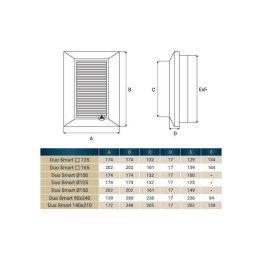 KRATKA WENTYLACYJNA DUO SMART KW.135 BRĄZOWA