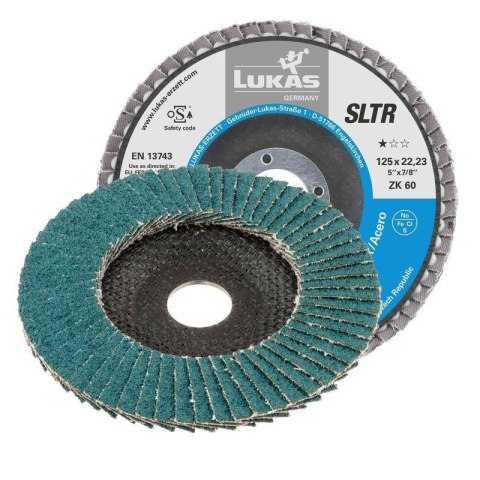 LUKAS ŚCIERNICA LISTKOWA 125mm P 80 SLTR INOX CYRKONOWA