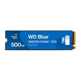Dysk SSD WD Blue SN5000 500GB M.2 2280 PCIe NVMe (5000/4000 MB/s) WDS500G4B0E