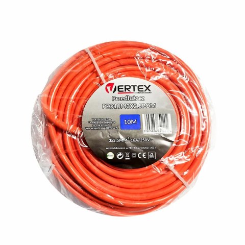 VERTEX.PRZEDŁUŻACZ ZWIJANY 10m 3x2,5mm