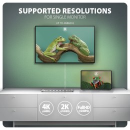 HMC-10HLS Wieloportowy hub USB 9in1, 5Gbps, 4x USB-A, HDMI 4K/60Hz, GLAN, SD/microSD, PD 100W, 25cm USB-C kabel