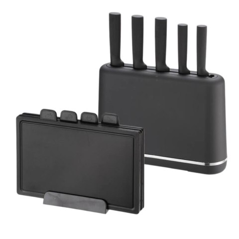 Zestaw noży + desek na podstawce MR-1412-BLACK