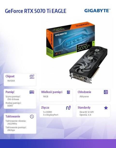 Karta graficzna GeForce RTX 5070 Ti EAGLE OC SFF 16G 256BIT GDDR7 3DP/HDMI