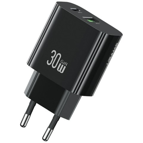 Ładowarka sieciowa 30W 1xUSB-C 1xUSB-A Fast czarging Czarna