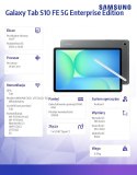 Tablet Galaxy Tab S10 FE X526 10.9 cala 5G 8/128GB Enterprise Edition szary