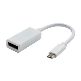 USB/Video DP Alt Mode, USB C (M) - DisplayPort F, biały, 4K2K@30Hz 65507