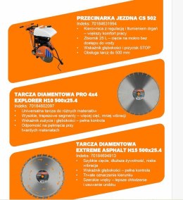 NORTON.PRZECINARKA JEZDNA CS 502 13KM (9,6 kW) 500mm + 2xTARCZA