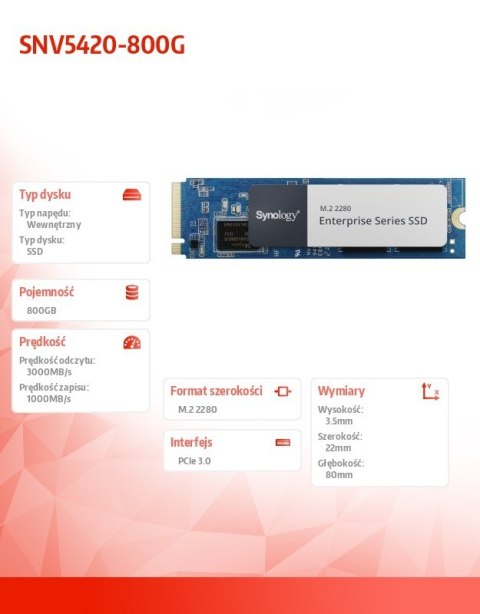 Dysk SSD SNV5420-800G 800GB M2 NVMe 2280