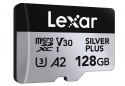 Karta pamięci microSD 128GB C10 A2 U3 V30 205/150MB/s Silver Plus