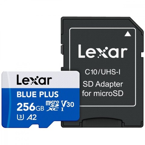 Karta pamięci microSD 256GB C10 A2 U3 V30 170MB/s Blue Plus