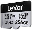 Karta pamięci microSD 256GB C10 A2 U3 V30 205/150MB/s Silver Plus