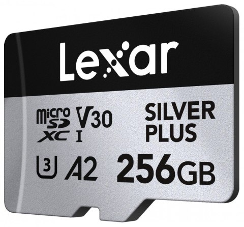 Karta pamięci microSD 256GB C10 A2 U3 V30 205/150MB/s Silver Plus
