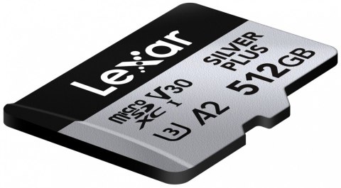 Karta pamięci microSD 512GB C10 A2 U3 V30 205/150MB/s Silver Plus
