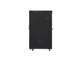 Szafa stojąca 19 cali 22U 800x1000 drzwi szklane LCD (flat pack) V2 czarna