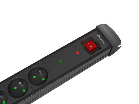 Listwa zasilająca 5.0m 5x230 cz SP1-05E-0500-BK