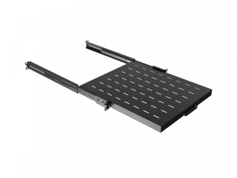 Półka wysuwana do szaf rack 19 cali 500mm czarna
