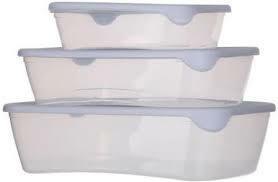 CURVER ZESTAW POJEMNIKÓW FRESH&GO 3szt 0,5/1/2L MIX MIĘTOWY/ JASNOSZARY/ BRZOSKWINIOWY