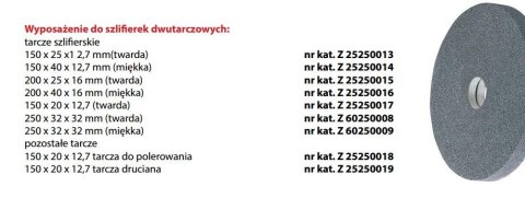 PROMA TARCZA 200x25x16 TWARDA SZARA BKL-2000