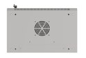 Szafa instalacyjna rack wisząca 19" 6U 540x350 szara drzwi przeszklone ( flat pack)