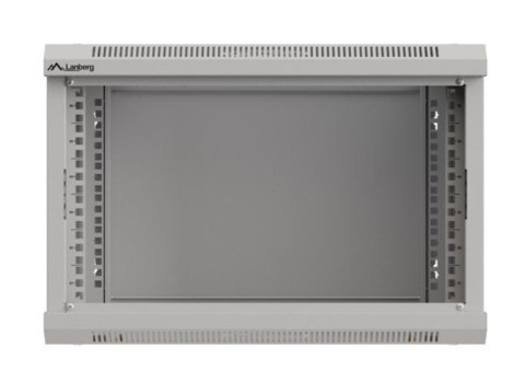Szafa instalacyjna rack wisząca 19" 6U 540x350 szara drzwi przeszklone ( flat pack)