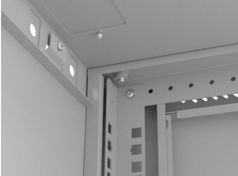 Szafa instalacyjna rack wisząca 19" 6U 540x350 szara drzwi przeszklone ( flat pack)