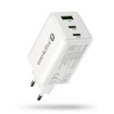 Ładowarka sieciowa GAN QC 4+ 65W 1XUSB 2XUSB-C biała SC-655Q