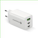Ładowarka sieciowa GAN QC 4+ 65W 1XUSB 2XUSB-C biała SC-655Q