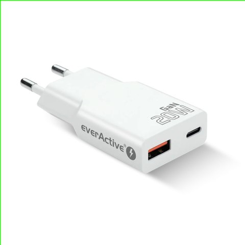 Ładowarka sieciowa SUPER SLIM QC 3.0 20W 1XUSB 1XUSB-C biała SC-340Q