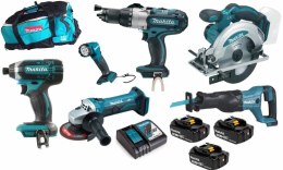 MAKITA.ZES.COMBO 18V (DTD152+DHP451+DSS610+DGA452+DJR186+DML815) DLX6105T