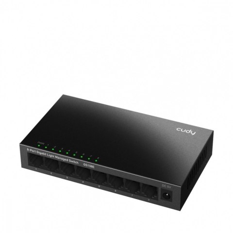 Przełącznik GS108E Gigabit Light Managed Switch 8-Port Gigabit Light Managed Switch, 8 10/100/1000M RJ45 Ports, Desktop Metal 