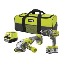 ZESTAW NARZĘDZI AKU. R18PDAG-242S 18V 1*2.0AH 1*4.0AH