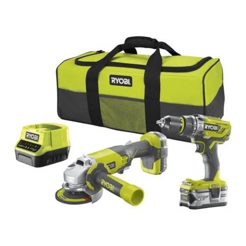 ZESTAW NARZĘDZI AKU. R18PDAG-242S 18V 1*2.0AH 1*4.0AH