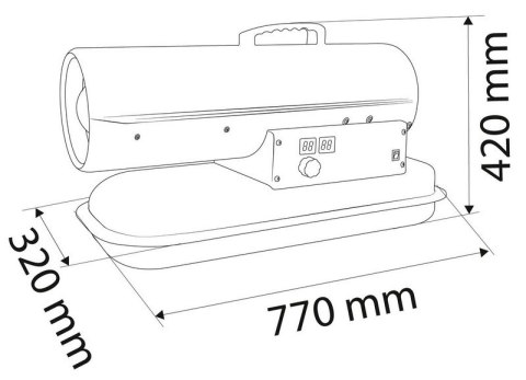 NAGRZEWNICA OLEJOWA 20KW ZBIORNIK 19L BEZ KÓŁEK