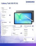 Tablet Galaxy Tab S10 FE X526 10.9 cala 5G 12/256GB szary