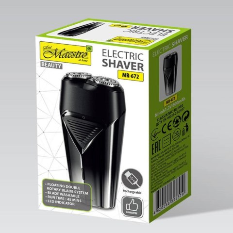 Golarka męska podróżna 2 głowice, USB MR-672