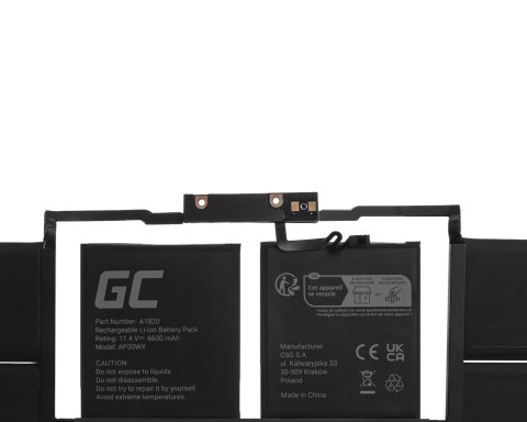 Green Cell bateria A1820 do Apple MacBook do 15 A1707 (2016, 2017)