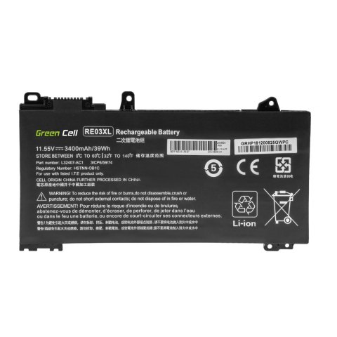 Green Cell bateria RE03XL do HP ProBook 430 G6 G7 440 G6 G7 445 G6 G7 450 G6 G7 455 G6 G7 445R G6 455R G6