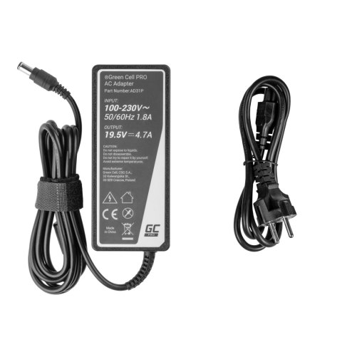 Green Cell do ładowarka / AC adapter 19.5V 4.7A 90W do Sony Vaio PCG-61211M PCG-71211M PCG-71811M PCG-71911M Fit 15 15E