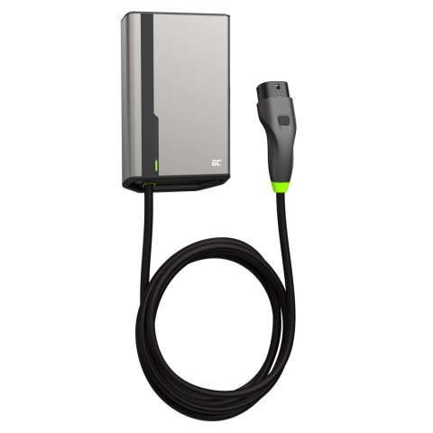 Green Cell GC HabuDen Wallbox 22kW 32A 5m kabel Type 2 Smart EV stacja ładowania z GC App Bluetooth WiFi