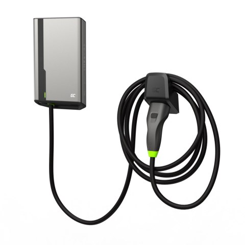 Green Cell GC HabuDen Wallbox 22kW 32A 7.5m kabel Type 2 Smart EV stacja ładowania z GC App Bluetooth WiFi
