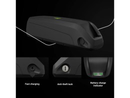 Green Cell®® GC PowerMove E-Bike bateria 48V 14.5Ah Li-Ion Down Tube z ładowarka