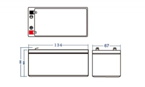 Akumulator AGM VRLA 12V 3.4Ah