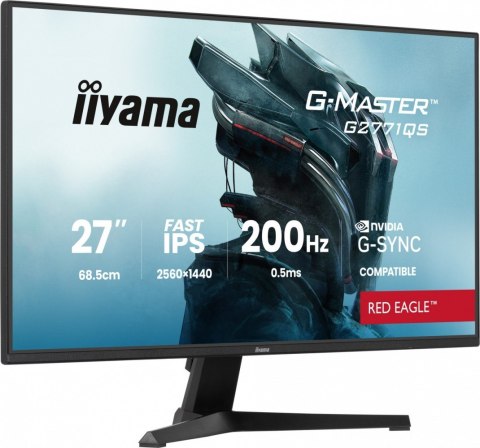 Monitor 27 cali G2771QS-B1 QHD,Fast IPS,DP,2xHDMI,200Hz, 350cd,Adaptive G-SYNC - 2560 x 1440 @48-200Hz DisplayPort On