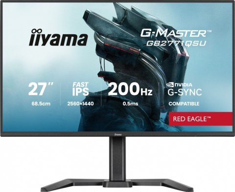 Monitor 27 cali GB2771QSU-B1 QHD,Fast IPS,200Hz,HAS (150) PIVOT,2xUSB 3.2,2xUSB C,0,5ms,2xHDMI,DP,350cd,Adaptive G-SYNC 2560x144