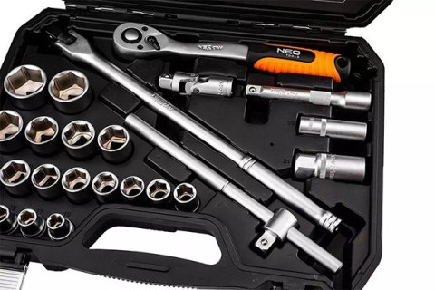 Zestaw kluczy nasadowych10-205, 25, rozmiar 1/2, walizka, NEO TOOLS
