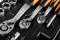 Zestaw kluczy nasadowych10-216, 216 szt, rozmiary 1/2, 1/4, 3/8, walizka, NEO TOOLS