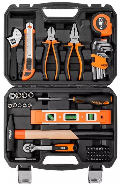 Zestaw narzędzi10-200, 60 szt., rozmiar 1/4, walizka, NEO TOOLS