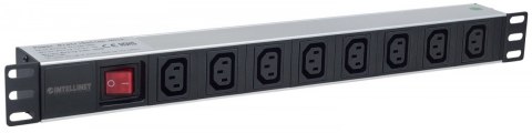 Listwa zasilająca rack 19 1U 110V-250V/10A 8 gniazd C13 kabel 2m