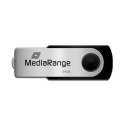 MediaRange USB flash disk, USB USB 2.0, 64GB, czarny, MR912, USB A, swivel / twister
