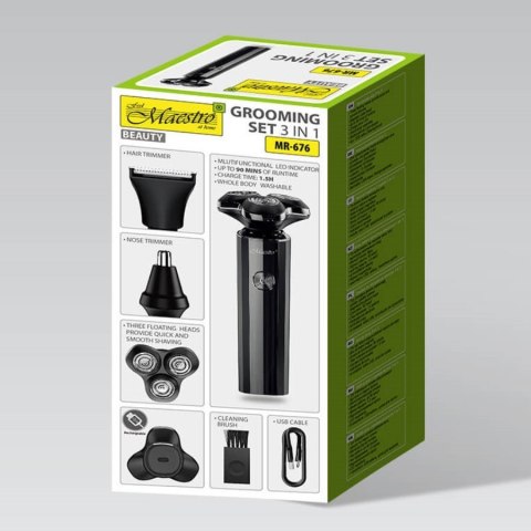 Zestaw do golenia 3w1 USB MR-676